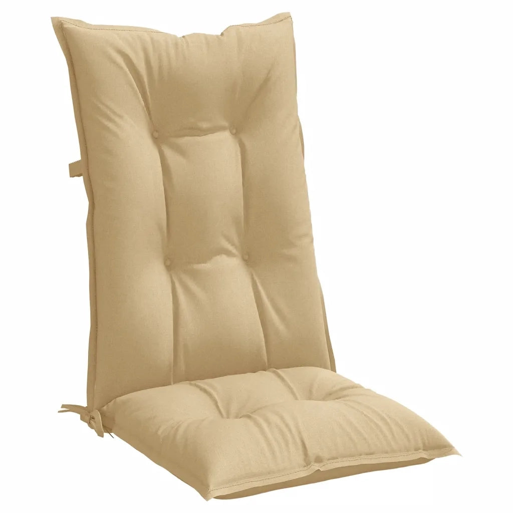 Cuscini Sedia Schiena Alta 6 Beige MÃ©lange 120x50x7 Tessuto