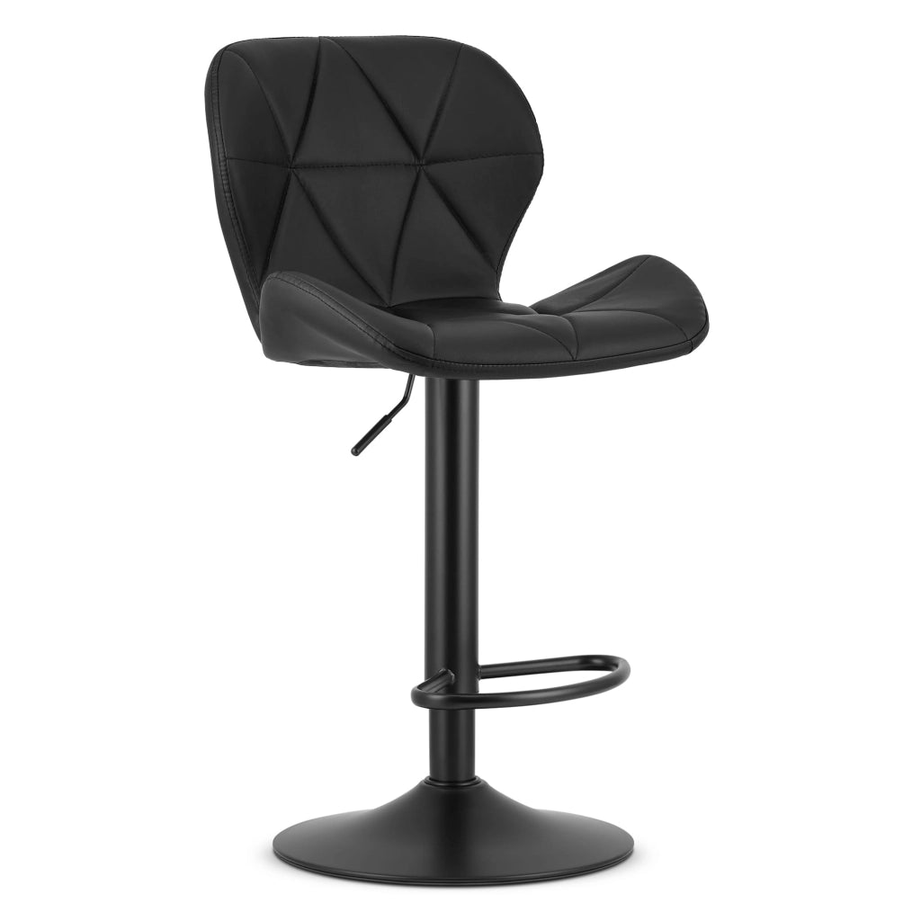 Sgabello VALORA WEST - Ecopelle nera, versatile per soggiorno x 2