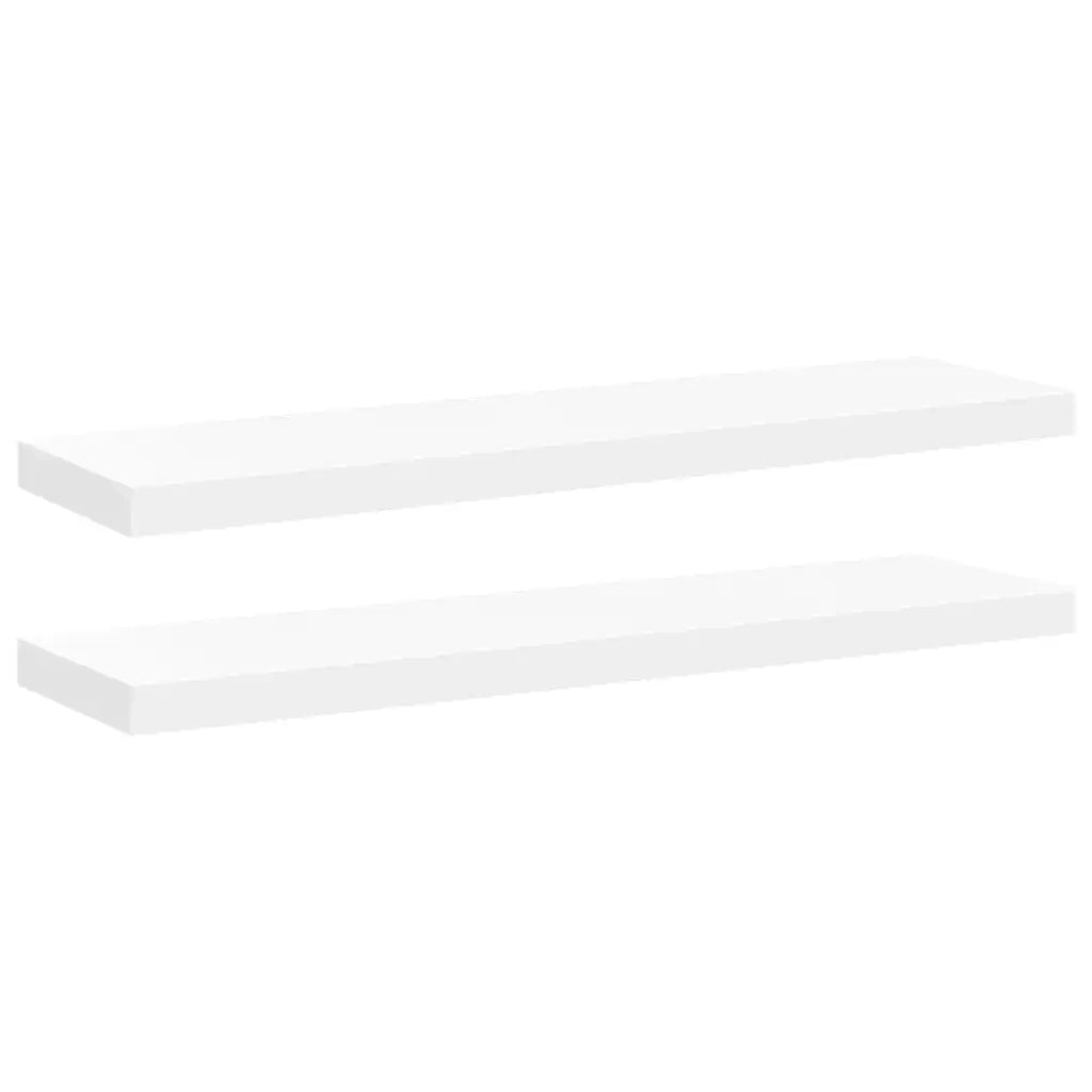 Scaffali a Parete 2 pz Bianchi 90x23,5x3,8 cm in MDF cod mxl 47161