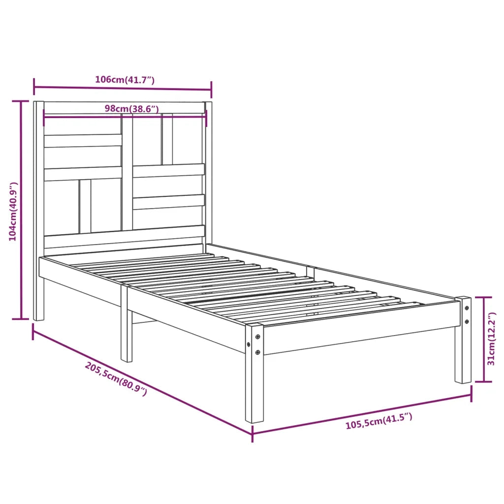 Giroletto Bianco in Legno Massello 100x200 cm 3105941