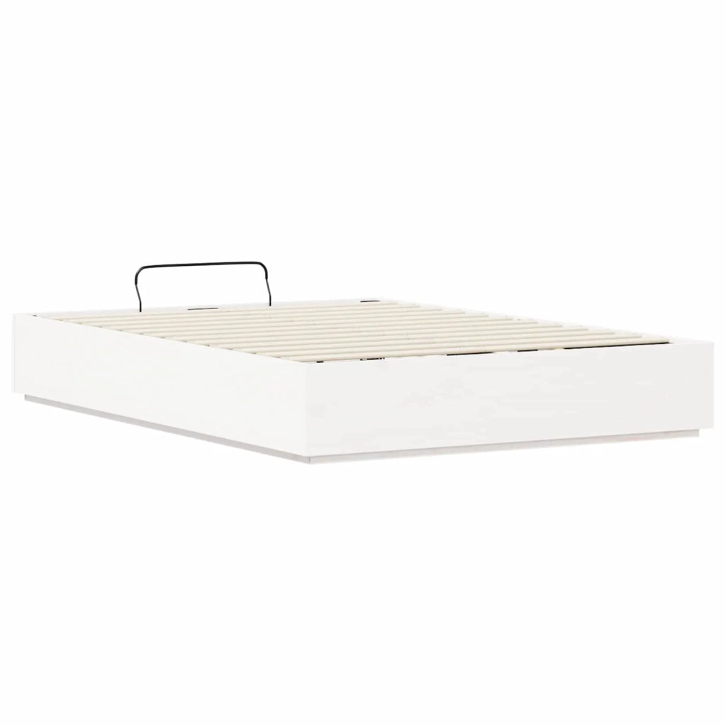 Letto ottomano Bianco 140 x 200 cm Legno di pino massiccio 3418751