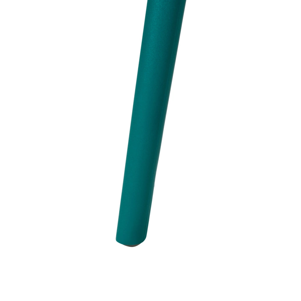 Set di 4 sedie da giardino Teal in polipropilene leggero e resistente agli agenti atmosferici in plastica per interni e per esterni.