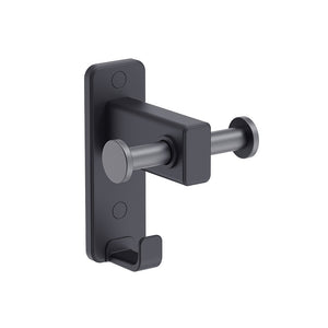 Porta abito a muro con 2 ganci nero opaco - Serie Blend