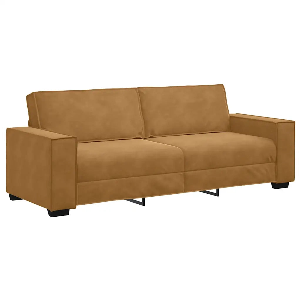 Divano a 3 Posti-Sofa 3 Posti Marrone 180 cm in Velluto 709898