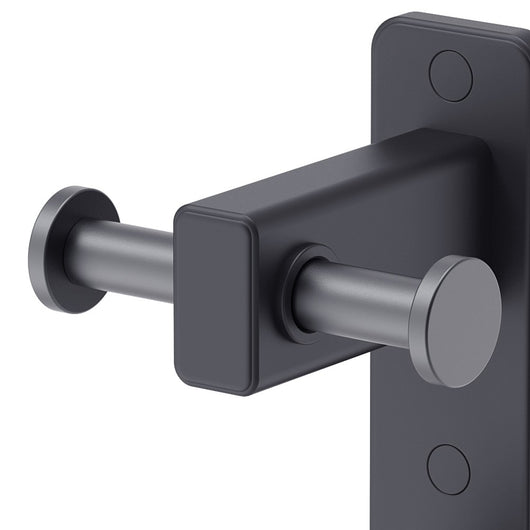 Porta abito a muro con 2 ganci nero opaco - Serie Blend