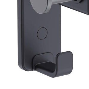 Porta abito a muro con 2 ganci nero opaco - Serie Blend