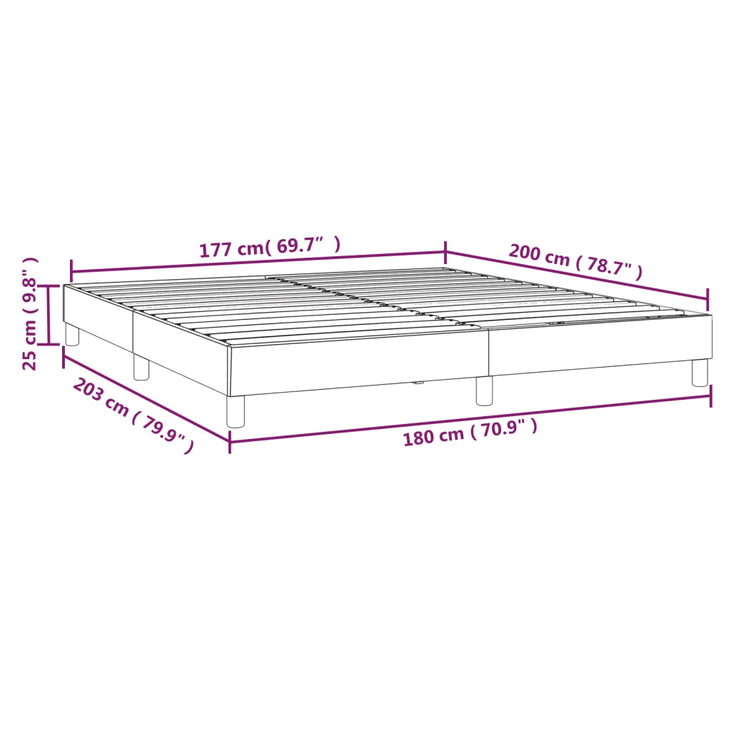 Struttura Letto a Rete a Molle-Giroletto Rosa 180x200 cm in Velluto 164997