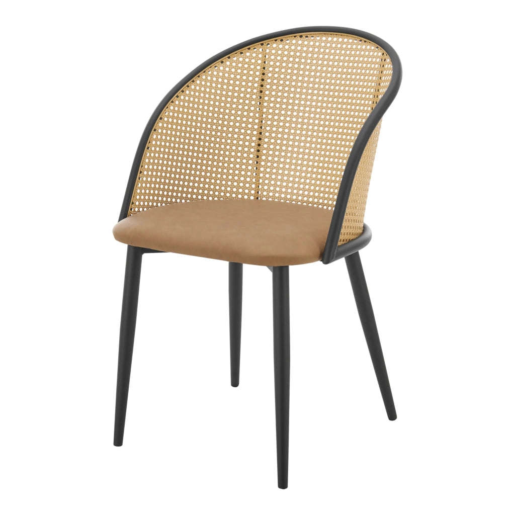 Set di 2 sedie da pranzo 82 x 56 x 55 cm marrone 03_0006724