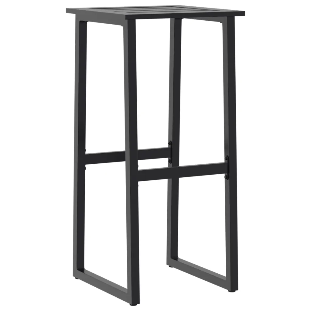 Set Bar da Giardino 3pz Nero in Acciaio Verniciato a Polvere 3283750