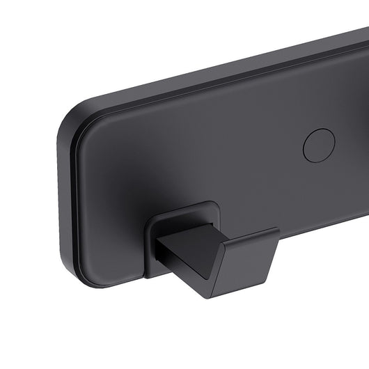 Barra porta abiti con 4 ganci nero opaco - Serie Blend