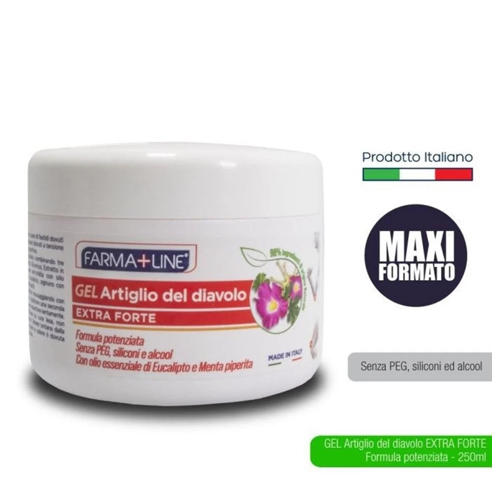 Trade Shop - Barattolo Gel Artiglio Del Diavolo Extra Forte 250ml Massaggio Con Eucalipto Menta Gel6225a -