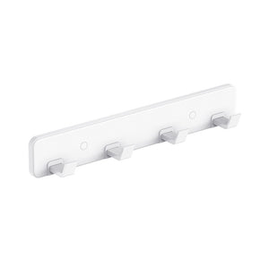 Barra porta abiti con 4 ganci bianco - Serie Blend
