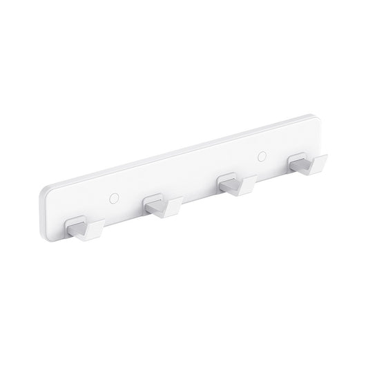 Barra porta abiti con 4 ganci bianco - Serie Blend