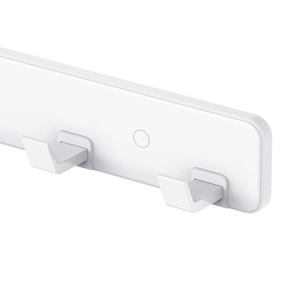 Barra porta abiti con 4 ganci bianco - Serie Blend