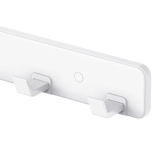 Barra porta abiti con 4 ganci bianco - Serie Blend