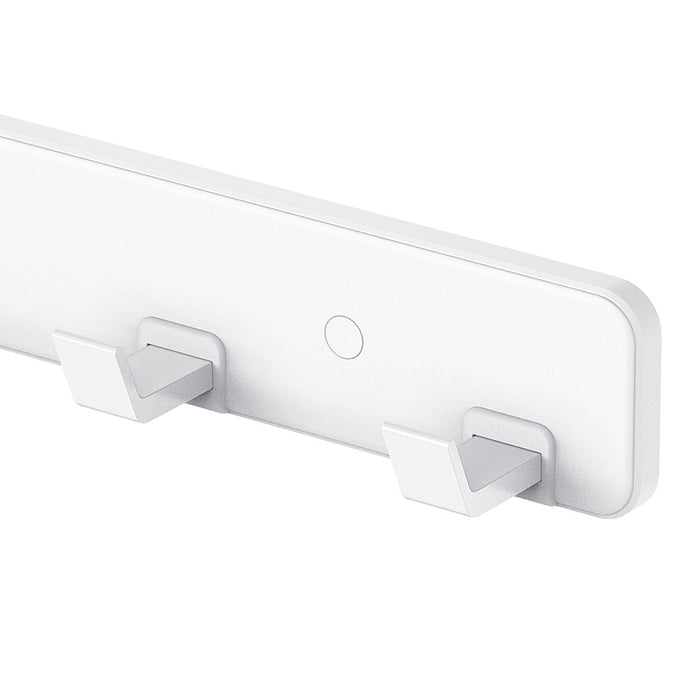 Barra porta abiti con 4 ganci bianco - Serie Blend