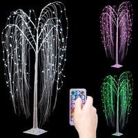 Albero di Natale Pendente Multicolore 198 Led Smart Telecomando a Distanza 150cm