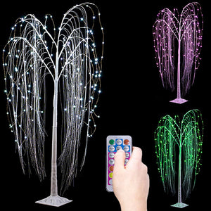 Albero di Natale Pendente Multicolore 198 Led Smart Telecomando a Distanza 150cm