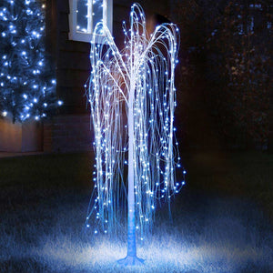 Albero di Natale Pendente Multicolore 198 Led Smart Telecomando a Distanza 150cm