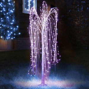 Albero di Natale Pendente Multicolore 198 Led Smart Telecomando a Distanza 150cm