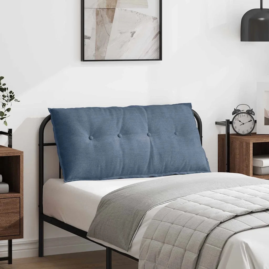 Cuscino per Schiena Blu 100 x 50 cm Tessuto in Cords 42014782
