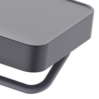 Porta rotolo nero opaco con mensola a parete - Serie Blend