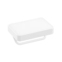 Porta rotolo bianco con mensola a parete - Serie Blend