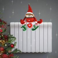 Copritermosifone Natalizio Forma Folletto con Scritta Joy Decorazione Natale
