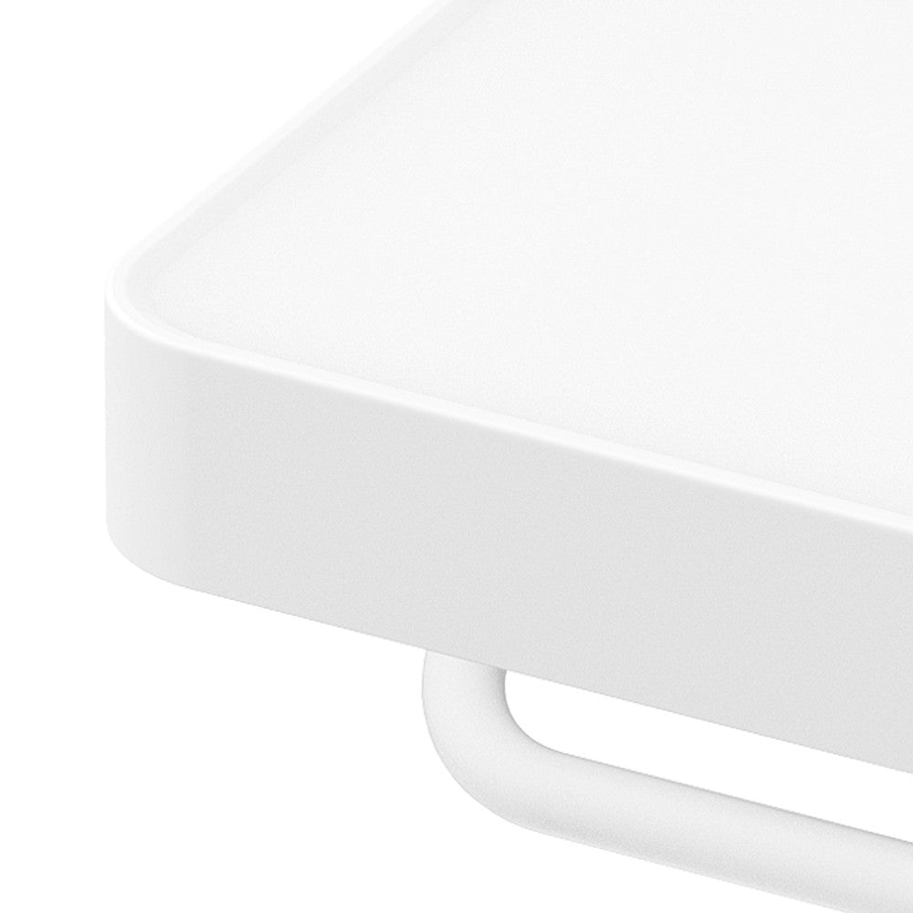 Porta rotolo bianco con mensola a parete - Serie Blend