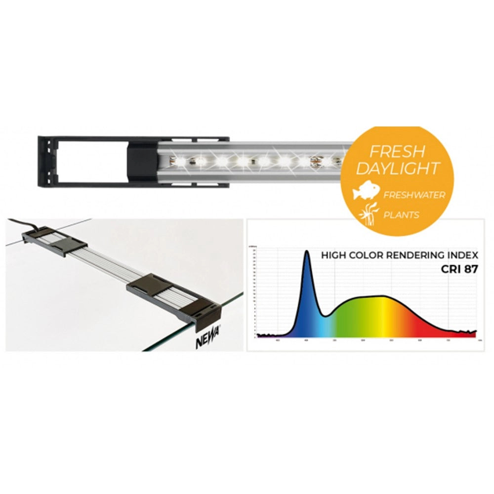 Newa Hobby Slim 5L cm15x15x21,5h - mini acquario con illuminazione LED