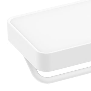 Porta rotolo bianco con mensola a parete - Serie Blend