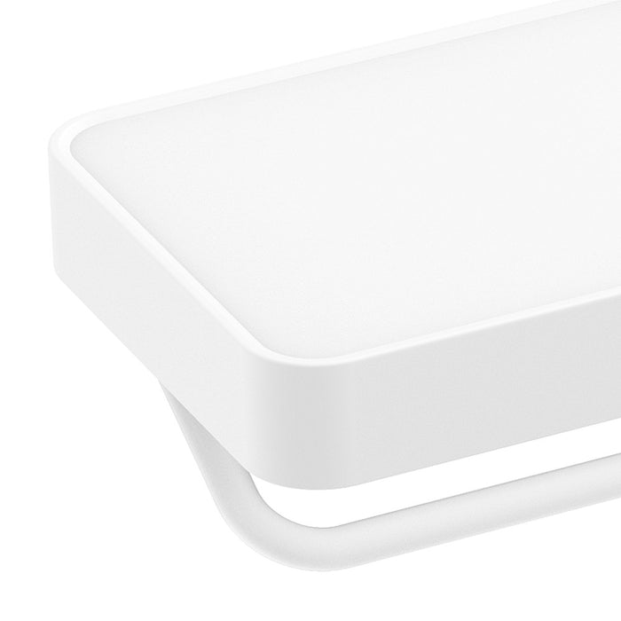 Porta rotolo bianco con mensola a parete - Serie Blend