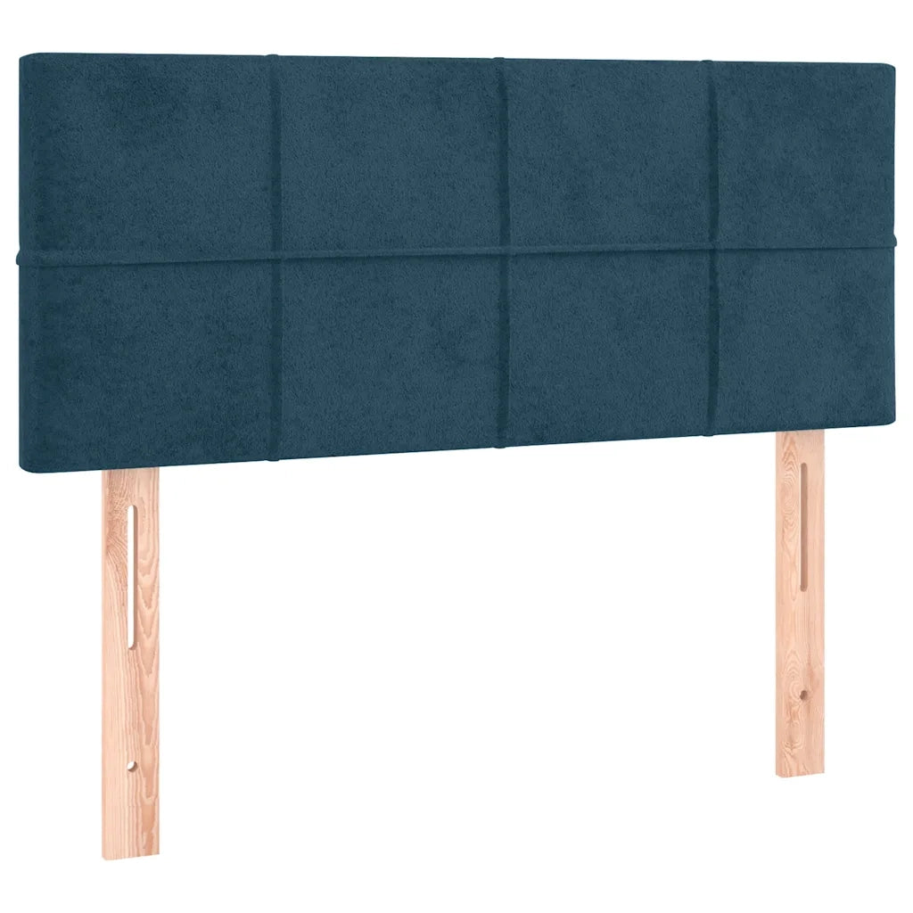 Giroletto a Molle con Materasso-Struttura Letto Blu Scuro 90x200 cm in Velluto 952062