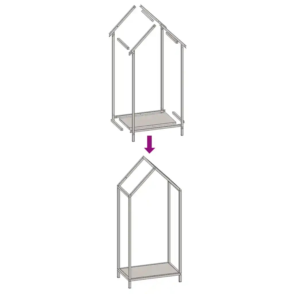 Rastrelliera per Legna da Ardere Bianca 40x25x90 cm CFW9119745