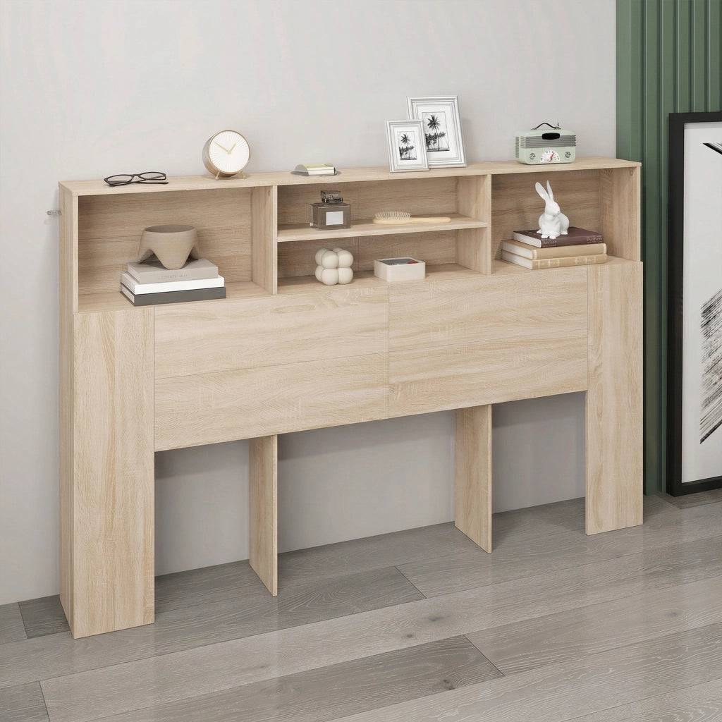 Testiera con cassetti ¨C Zephmum ¨C Legno naturale 160x108 cm