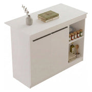 Mobile Dispensa Corsico, Isola da Cucina 2 Ripiani, 120x60x88h cm Bianco