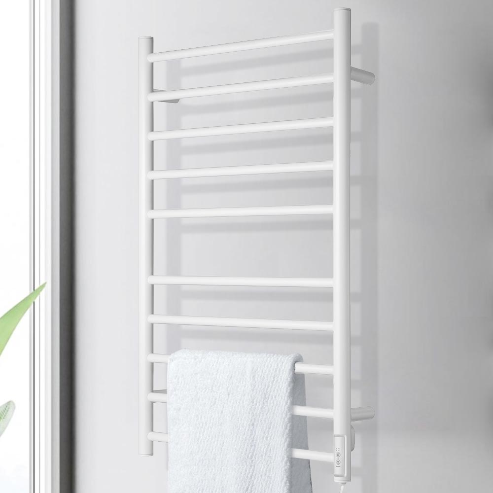Scaldasalviette Termoarredo Elettrico Bagno Asciugabiancheria 10 Elementi Bianco