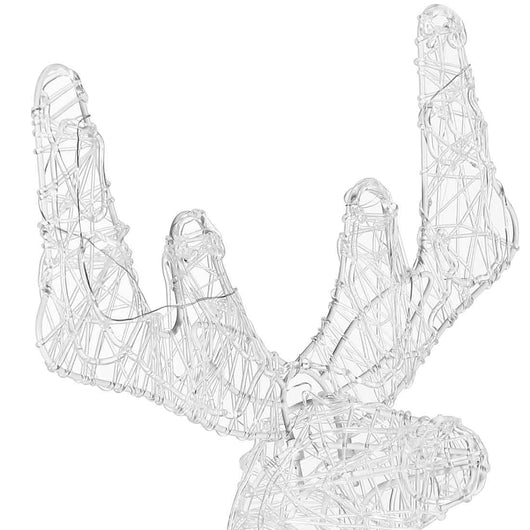 Renna Natalizia Luminosa per Esterno 80 LED Bianco Freddo Addobbi 3D Natale