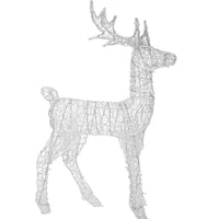 Renna Natalizia Luminosa per Esterno 240 LED Bianco Caldo Cervo Grande 3D Natale