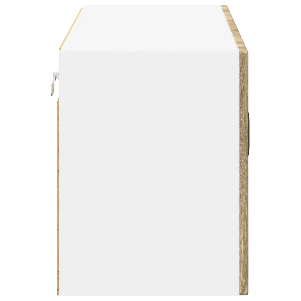 Mobile da cucina rettangolare moderno con pratico spazio contenitivo 80 x 31 x 40 cm realizzato in legno ingegnerizzato di rovere Sonoma 02_0053966