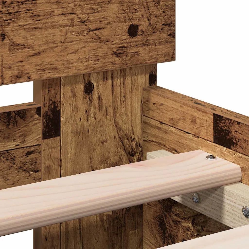 Struttura del letto con testiera Legno vecchio 203 x 95 x 70 cm 874112