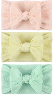 Bande per capelli morbide per bambini - 3 pezzi - Bande per capelli adattabili - Fotografia - Bande per capelli in nylon confortevoli - Aderenti e elastiche - Bande per capelli per bambini