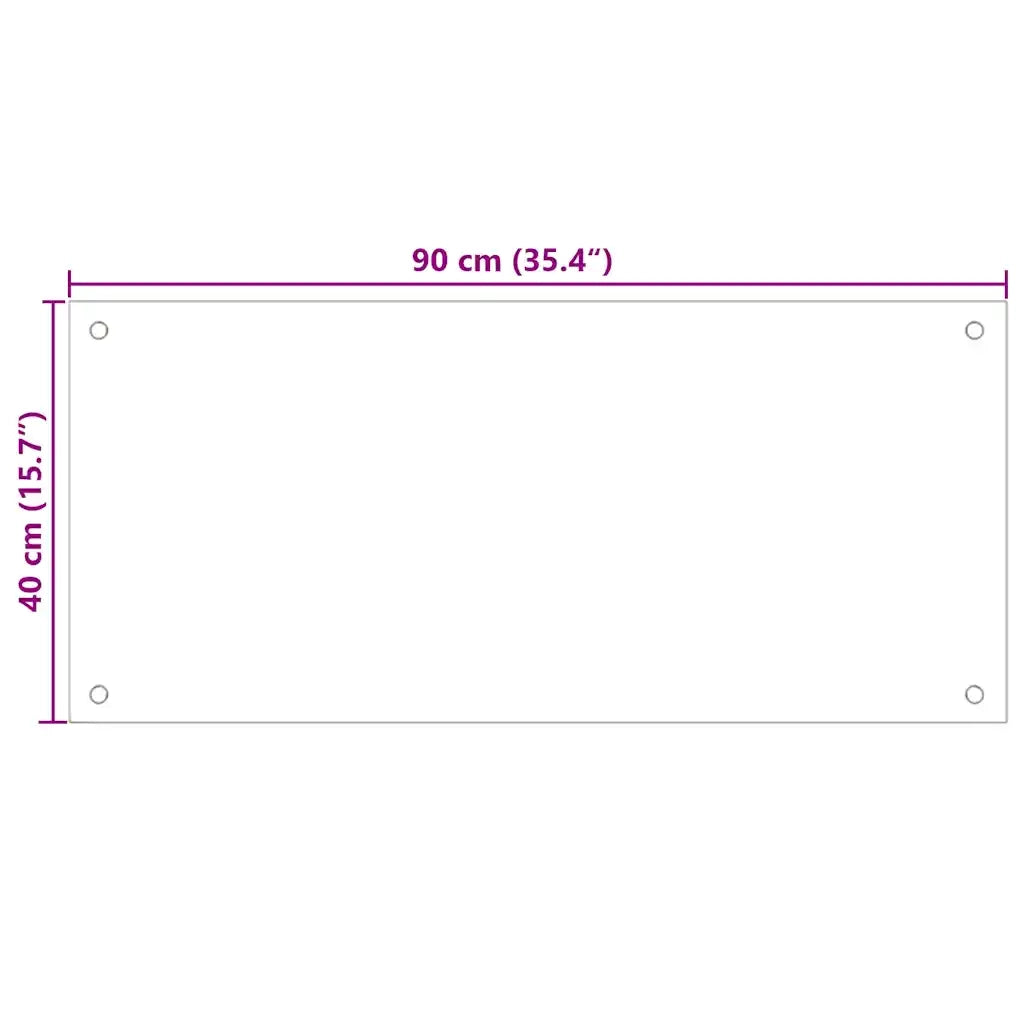 Paraschizzi per Cucina Trasparente 90x40 cm in Vetro Temperato 249472