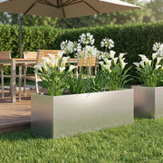 Vaso da giardino Argento 60 x 20 x 20 cm Acciaio zincato 8005158