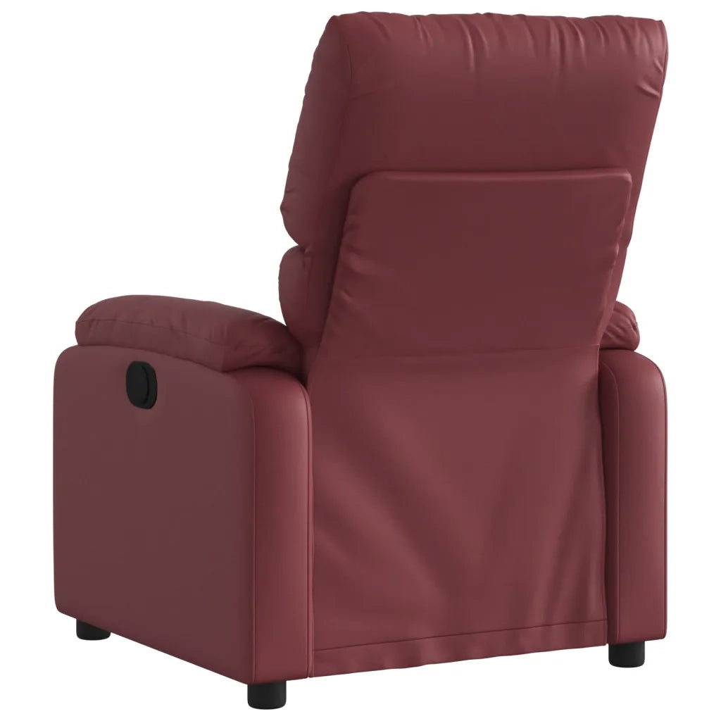 Divano Sedia-Poltrona Reclinabile Rosso Vino in Similpelle 651924