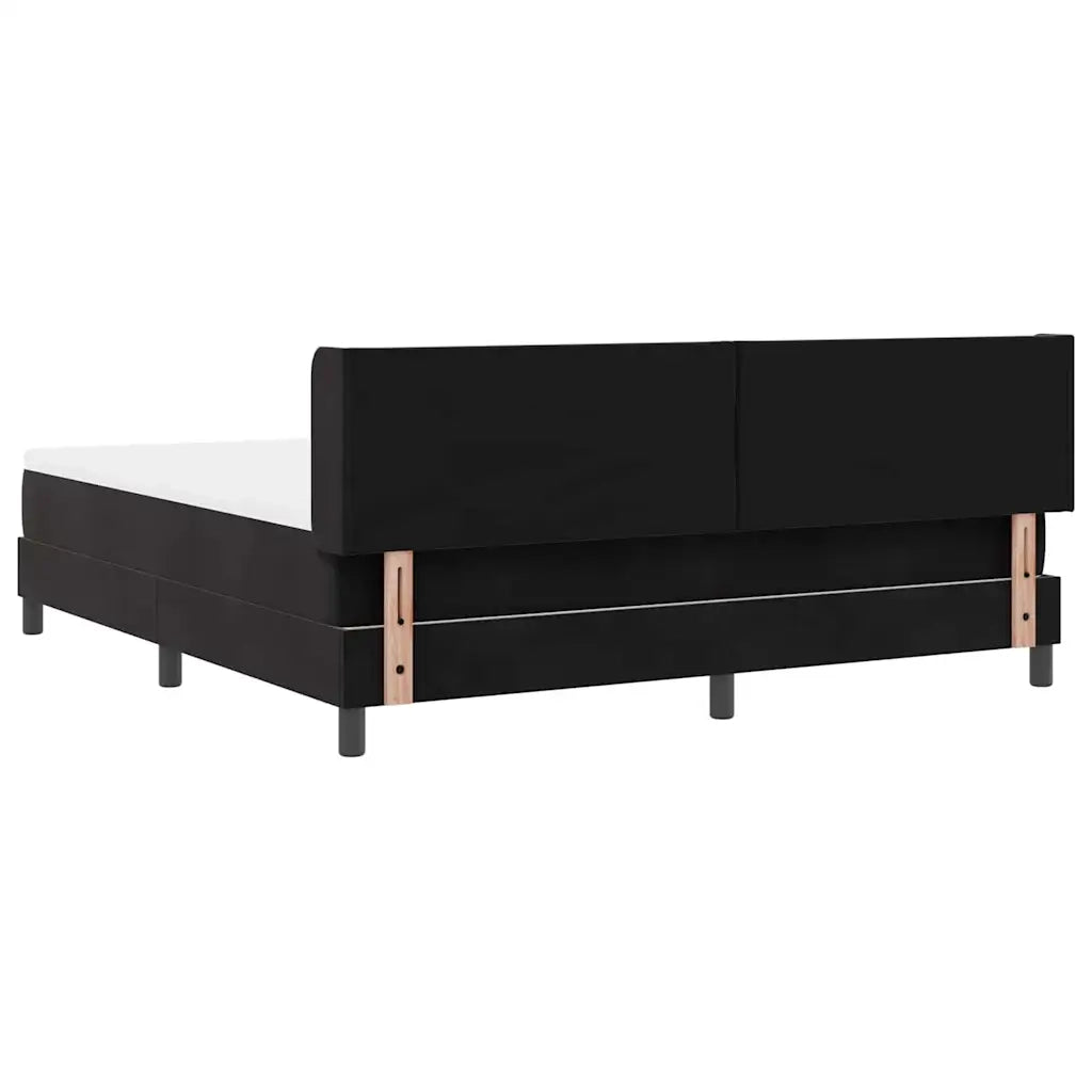 Letto a molle con testiera Nero 200 x 180 cm Velluto 3341536