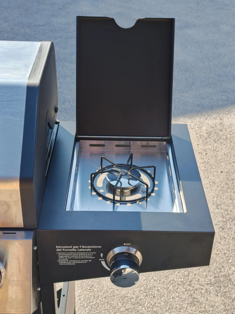 Ke grill barbecue arrosto 6 fuochi + fornello laterale