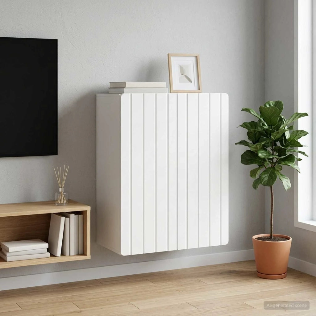 Mobiletto a muro Bianco 59 x 31 x 64 cm Legno ingegnerizzato 898235