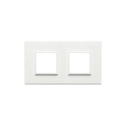 21643.17 Placca 4M (2+2) Int71 Bianco Totale Eikon