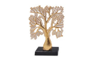 Albero Decorazione Casa in Resina Oro 23 cm